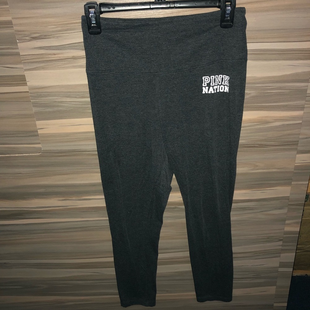 Pink Victoria’s Secret legging like sweatpants medium gray/white pink nation​​​